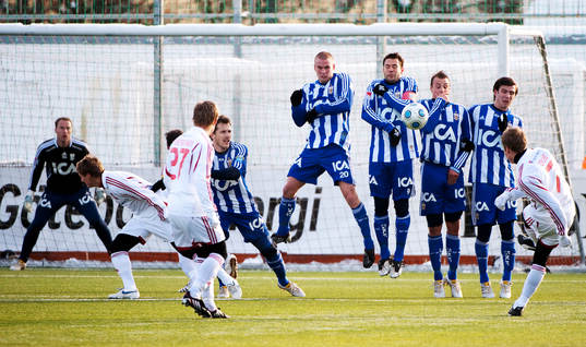 Frispark Ålborg, som slås av Anders Due. Tobias Hysén,