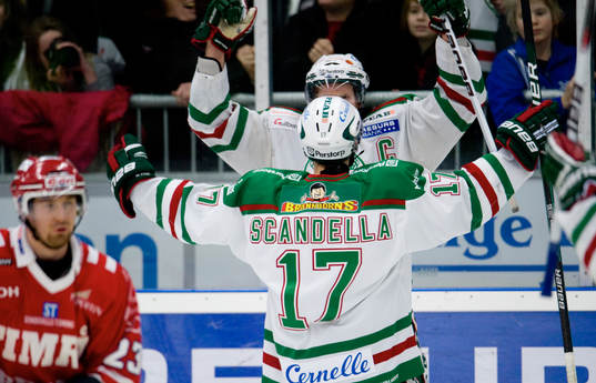 Eric Beaudoin och Giulio Scandella, rögle (Jubel)