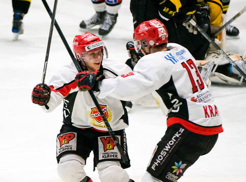 Johan Andersson och Jimmie Kraft, glädje, jubel