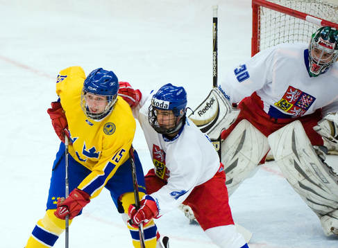 Emil Lundberg, Sverige, Tomas Kvapil och David Honzik,