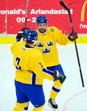 Rasmus Bengtsson och Petter Runesson, Sverige. (Jubel)