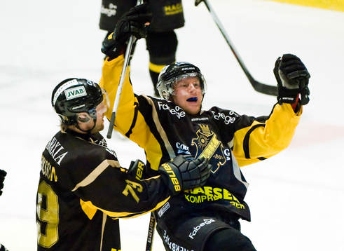 Henrik Eriksson och Richard Gynge, glädje, jubel