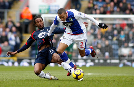 Ricardo Gardner, Bolton mot Martin Olsson, Blackburn.