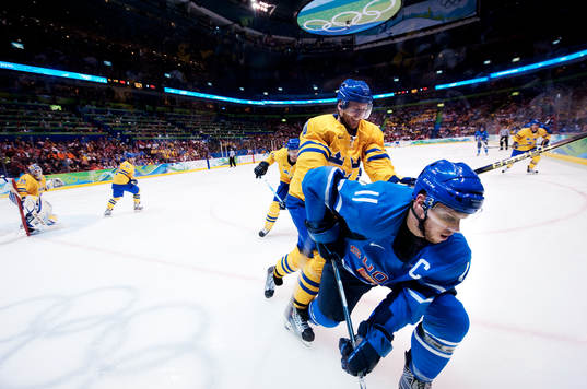 Henrik Tallinder, Sverige, och Saku Koivu, Finland