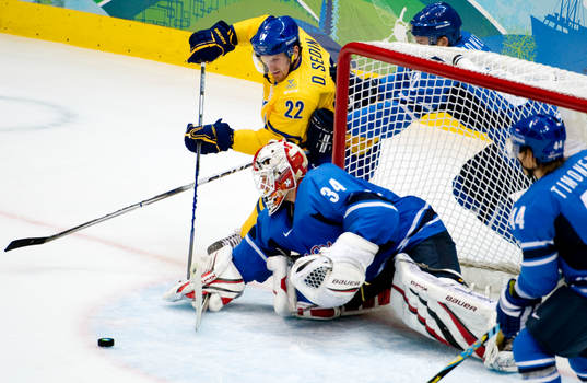 Daniel Sedin, Sverige, Miikka Kiprusoff, målvakt, Finland