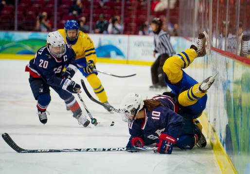 Bläddra bland fler bilder av OS 2010, Ishockey, dam, semifinal, USA - Sverige
