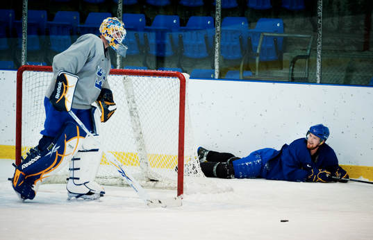Henrik Sedin och Henrik Lundqvist, målvakt