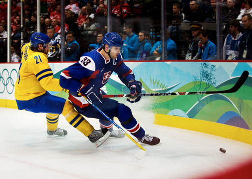 Peter Forsberg, Sverige, och Zdeno Chara, Slovakien