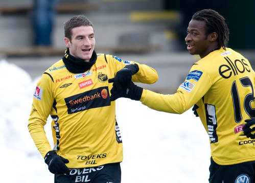James Keene och Amadou Jawo, glädje, jubel