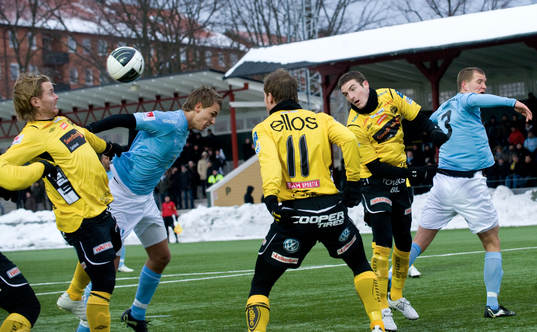 Fredrik Berglund och James Keene, Elfsborg. Jasmin Sudic,