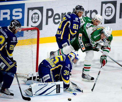 Eric Beaudoin, Rögle och Andreas Andersson, målvakt, HV71