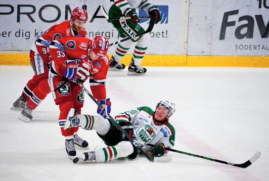 Julian Jakobsen, Södertälje, och Stefan Erkgärds, Rögle