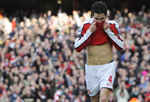 Cesc Fabregas, Arsenal, glädje, jubel