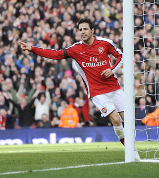 Cesc Fabregas, Arsenal (jubel)