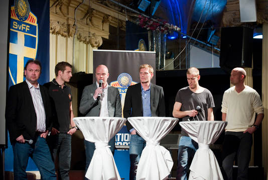 Lennart Andersson, tränare,  Niklas Forslund, Brage.