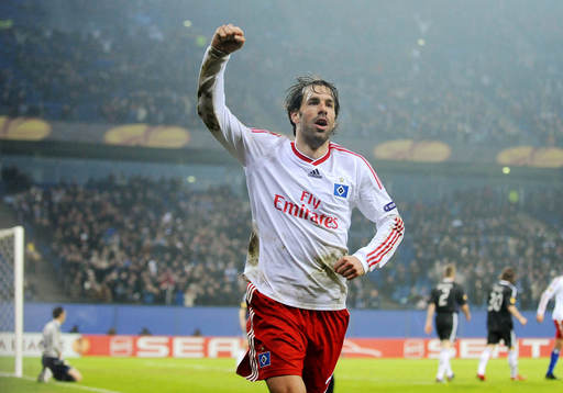 Ruud van Nistelrooy, Hamburg. Glädje, jubel över 2-0