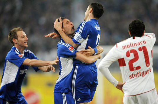 Kevin Kuranyi, Schalke. Glädje, jubel över segermålet,