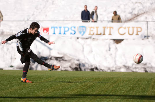 TipsElit Cup banderoll. Snö