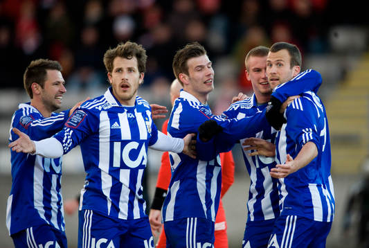 Hjalmar Jonsson, och Tobias Hysén, Göteborg (Jubel)