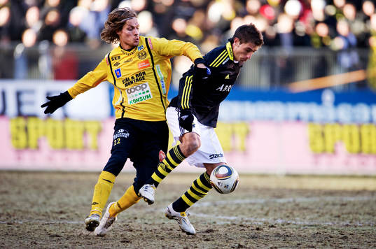 Tobias Grahn, Mjällby och Sebastián Eguren, AIK