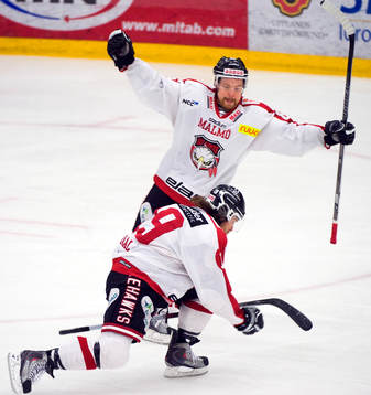 Kim Staal, och Tomas Wallgren, Malmö (Jubel)