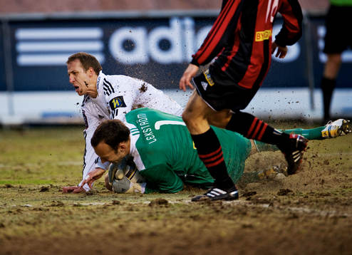 Kenny Pavey, AIK och Benny Lekström, målvakt,