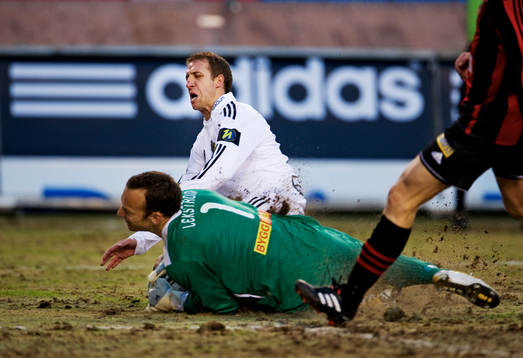 Kenny Pavey, AIK och Benny Lekström, målvakt,