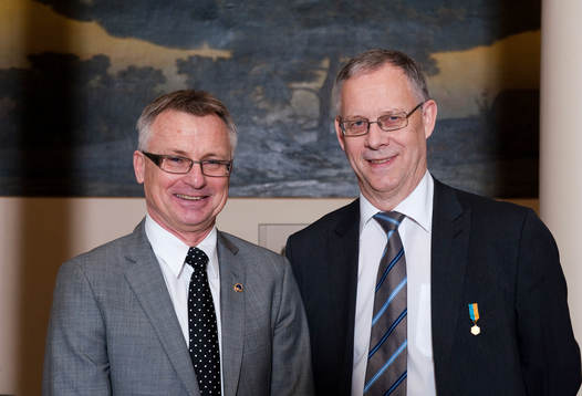 Roland Andersson och Lars Largerbäck, f.d. förbundskapten