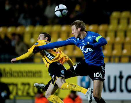 Johnny Lundberg, Halmstad och Emir Bajrami, Elfsborg