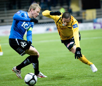 Johnny Lundberg, Halmstad och Emir Bajrami, Elfsborg