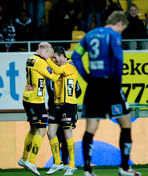 Johan Larsson och James Keene, Elfsborg (jubel)