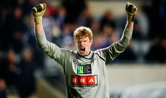 Christoffer Källqvist, målvakt, Häcken, jubel
