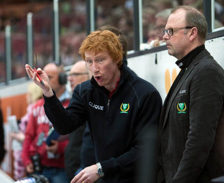 Jörgen Jönsson och Per-Erik Johnsson, tränare Färjestad