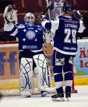 Joacim Eriksson, målvakt och Kimmo Lotvonen, Leksand