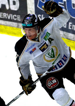 Jesper Mattsson, Färjestad, glädje, jubel över 1-1