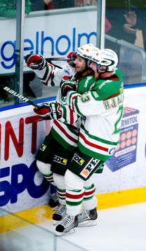 Mario Kempe och Simon Hjalmarsson, Rögle, jubel