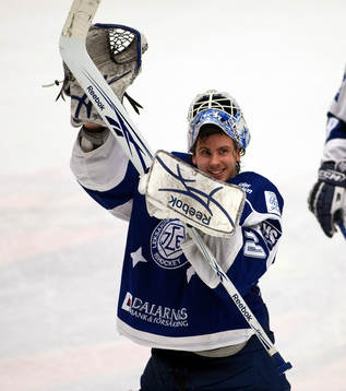 Joacim Eriksson, målvakt, Leksand, glädje, jubel
