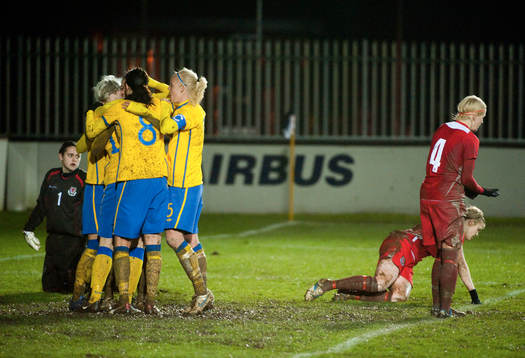 Bläddra bland fler bilder av Fotboll, VM-kval, Dam, Wales - Sverige