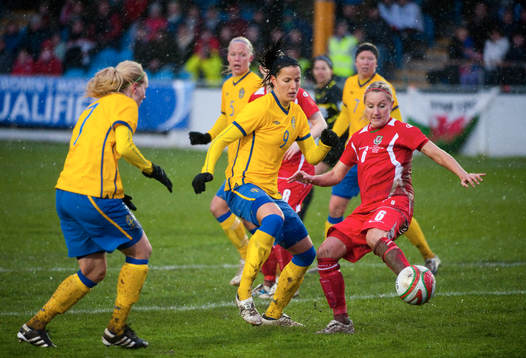 Jessica Landström, Sverige pressas av Katie Daley, Wales