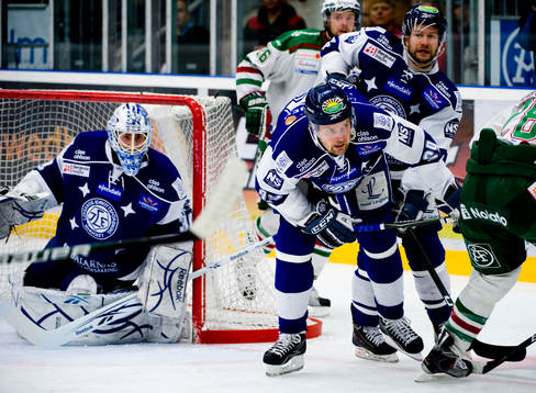 Kimmo Lotvonen och Joacim Eriksson, målvakt, Leksand