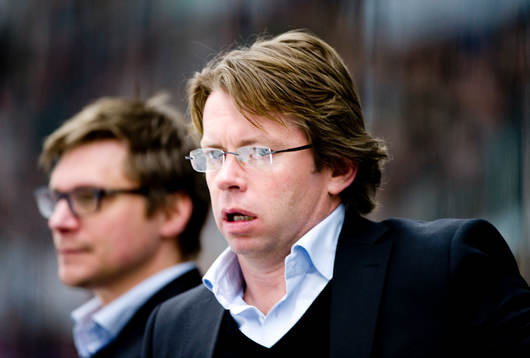 Björn Hellkvist och Pelle Svensson, tränare, Rögle