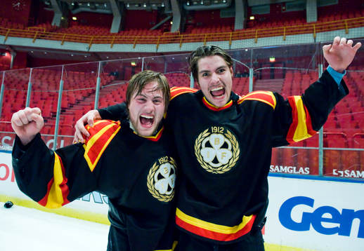Johan Larsson och Ludvig Rensfeldt, Brynäs jubel