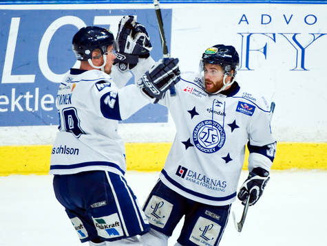 Kimmo Lotvonen och Daniel Hermansson, Leksand, jubel