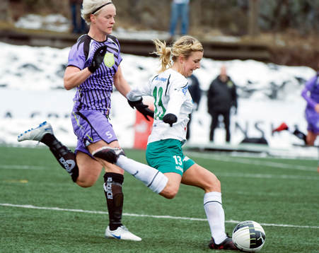 Nilla Fischer, Malmö och Johanna Andersson, Hammarby