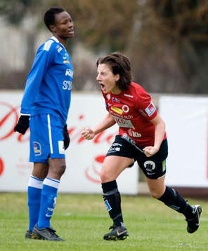 1-0 Antonia Göransson, Kristianstad, jubel och Sunnanå