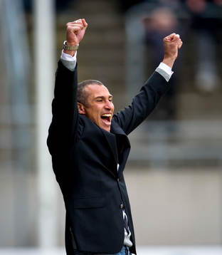 Henrik Larsson, tränare, jubel