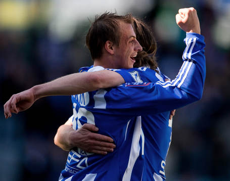 Pär Eriksson, IFK Göteborg, gör 1-0. Jubel