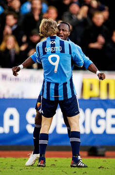 Johan Oremo och Prince Ikpe Ekong, Djurgården, jubel