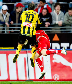 Paulinho, Häcken, och Johan Dahlin, målvakt Malmö