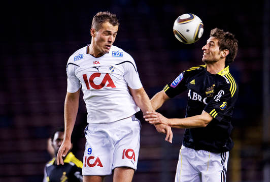 Emir Kujovic, Halmstad, och Sebastián Eguren, AIK